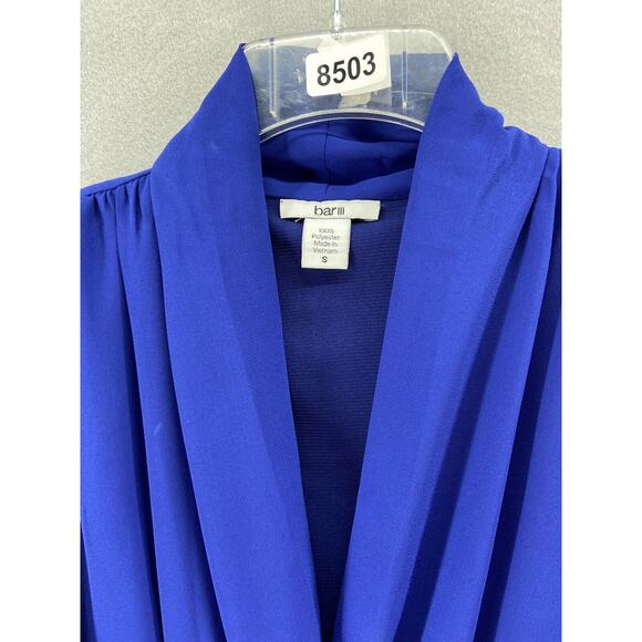 NWT Bar 111 Dress Women's Small Blue Collared Sleeveless Waist Tie Pockets Lined - Picture 10 of 10